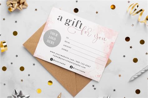 Pink Gift Certificate Template Editable Gift Certificate | Etsy