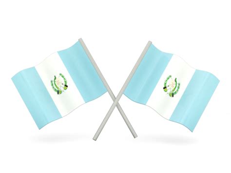 Two Wavy Flags Illustration Of Flag Of Guatemala