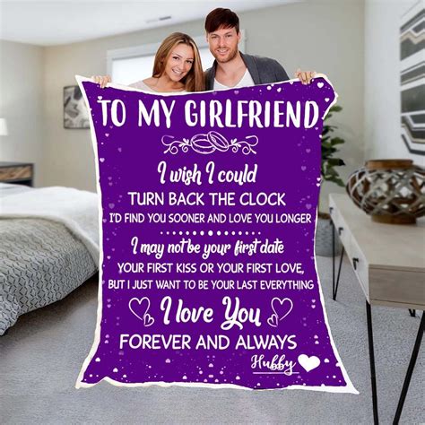 Blankets To My Girlfriend Personalized Blanket Valentines Day Ts For Her 3 Fa In 2022