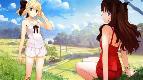 Fondos De Pantalla Bosque Ilustración Montañas Rubia Pelo Largo Anime Chicas Anime Ojos