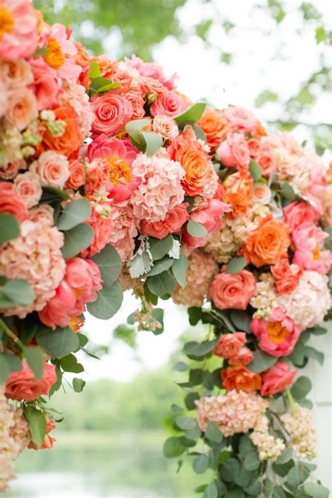 I like coral, not as bold as bright orange, yet more sophisticated than pastel pink, coral is a fresh and upbeat hue to include in a spring or summer wedding. Coral Floral Clusters: Bouquet Inspiration Part 2 ...