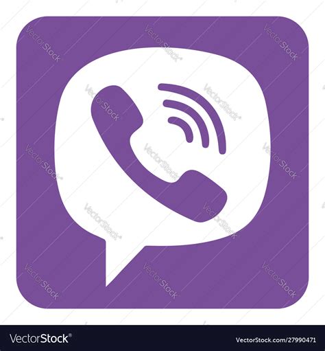 Viber Logo Icon Royalty Free Vector Image Vectorstock