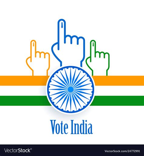 Election And Vote India Concept Poster Design Vector Image