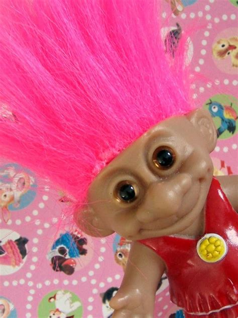 Vintage 70s Troll Doll Pink Hair