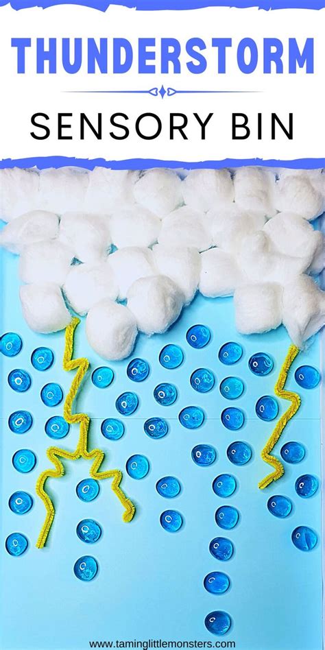 Thunderstorm Sensory Bin - Easy Weather Activity for Kids | Weather
