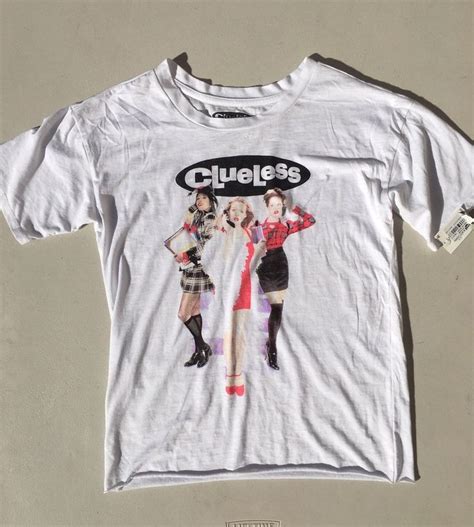 clueless t shirt womans medium print tee shirts printed tees tops