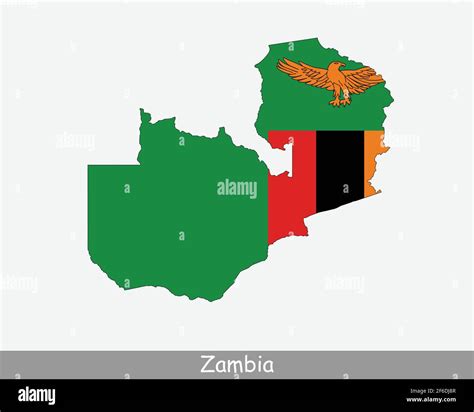 Zambia Flag Map Map Of The Republic Of Zambia With The Zambian