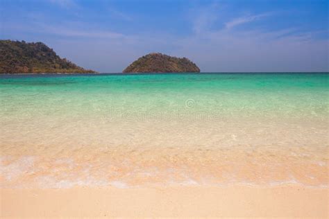 Sea Landscape View And Mountain Under Clear Sky Stock Photo Image Of