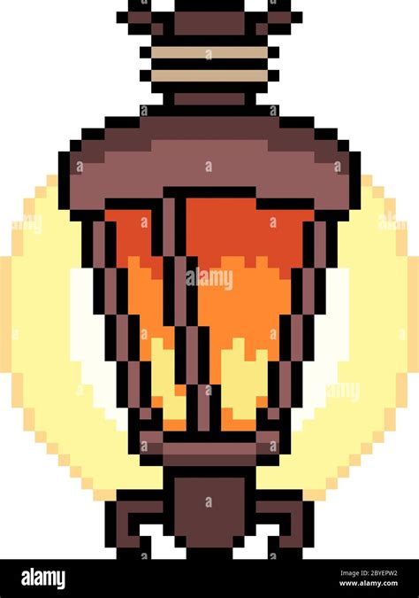 Vector Pixel Art Lamp Isolated Stock Vector Image And Art Alamy