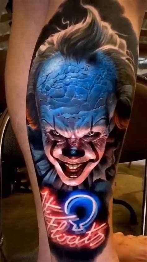Evil Clown Glowing Tattoo 2023 Neon Tattoo Uv Ink Tattoos Moon Tattoo
