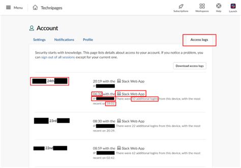 Slack How To View Your Account Access Logs Technipages