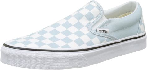 Vans Women S Classic Slip On Blue Checkerboard Baby Blue True