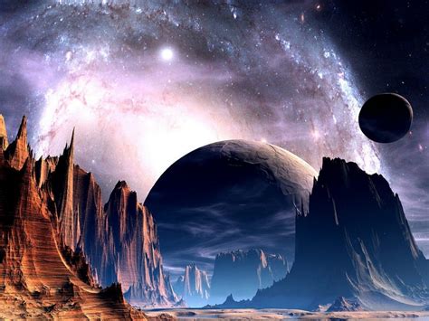 Sci Fi Science Fiction Planets Alien Sky Stars Nebula
