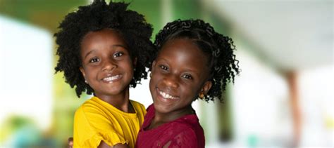 Two Young African American Girl Friends