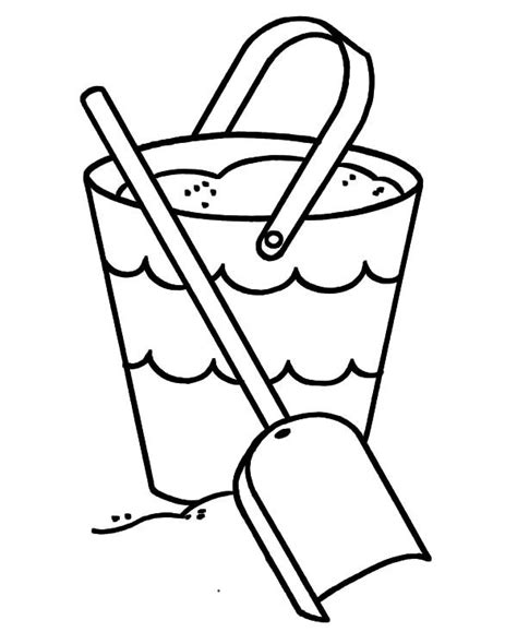 Sand Bucket And Pail Coloring Pages Sketch Coloring Page