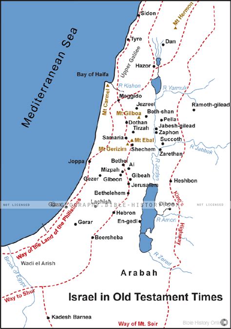 Map Of Ancient Israel Old Testament Times Naoma Vernice