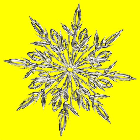 Yellow Crystal Snowflake Free Stock Photo Public Domain Pictures