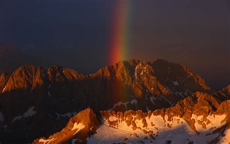 2560x1600 Resolution Mountains Sky Rainbow 2560x1600 Resolution