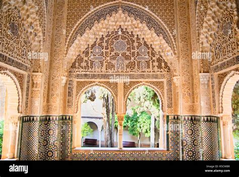 Moorish Architecture In The Nasrid Palaces Of The Alhambra Of Granada