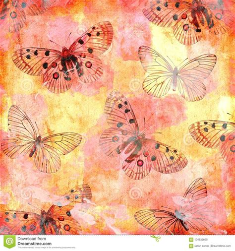 Butterfly Texture Modern Pattern Classic Stock Illustration