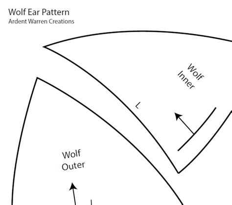 Wolf Ear Pattern For Making Faux Fur Costume Ears Animal Ears Cosplay