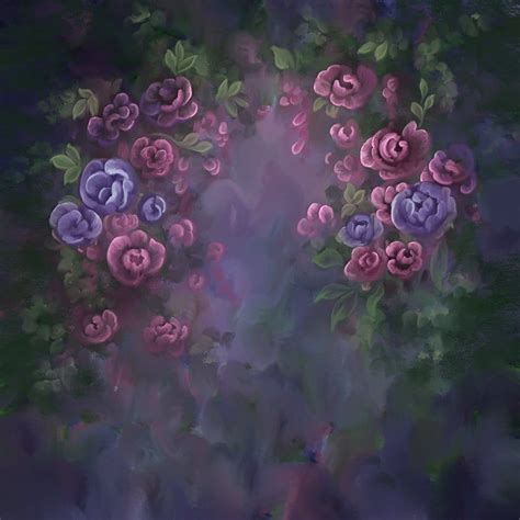 Enchanted Roses Flower Art Studio Backdrops Backgrounds Basic Painting
