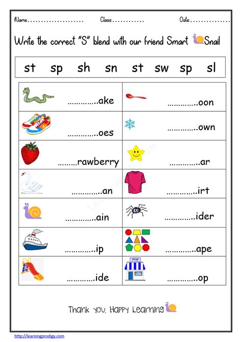 Consonant Blends Worksheets For Grade 3 Blends Worksheets Phonics