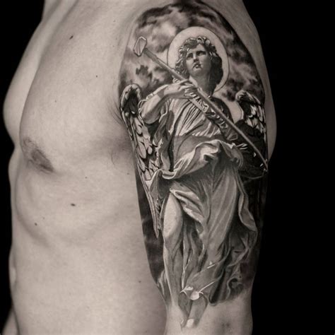 Angel tattoos are a very popular choice of tattoo designs. 110+ Best Guardian Angel Tattoos - Designs & Meanings (2019)