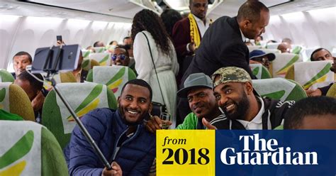 Champagne And Roses On First Ethiopia Eritrea Flight In Two Decades Ethiopia The Guardian