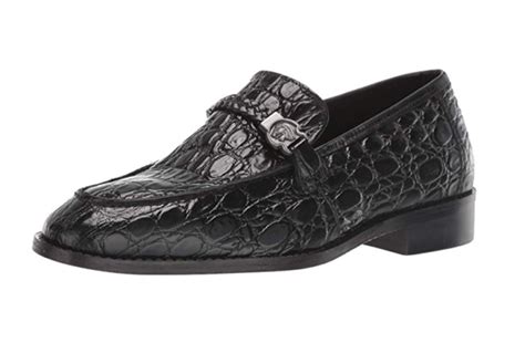 Stacy Adams Men S Alligator Print Leather Shoes Slip On Black Ebay