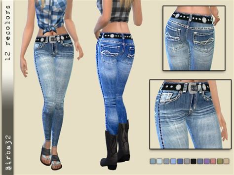 The Sims Resource Cowgirl Jeans Tight By Birba32 • Sims 4 Downloads