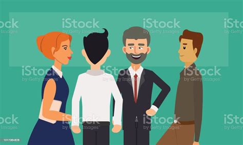 Business People Group Standing And Talking Stock Illustration Download Image Now Adult