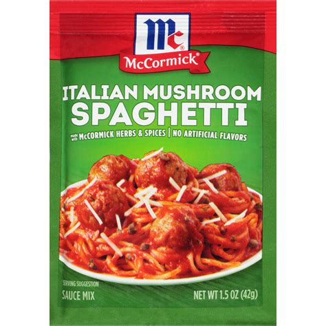Mccormick Italian Mushroom Spaghetti Sauce Seasoning Mix Oz