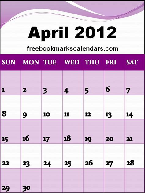 Free Calendar Planner 2012