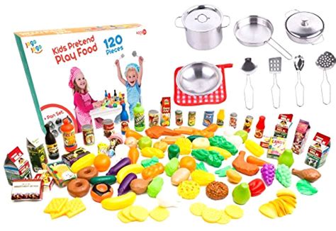 120 Pieces Deluxe Cookware Set Kids Play Toys Accessories For Kitchen