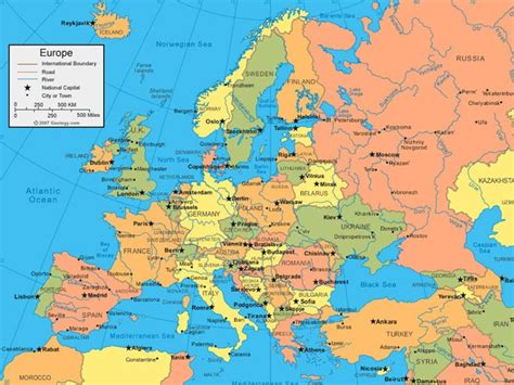 Karta evrope sa drzavama : Karta Evrope Sa Drzavama / Karta Europe Države I Glavni ...