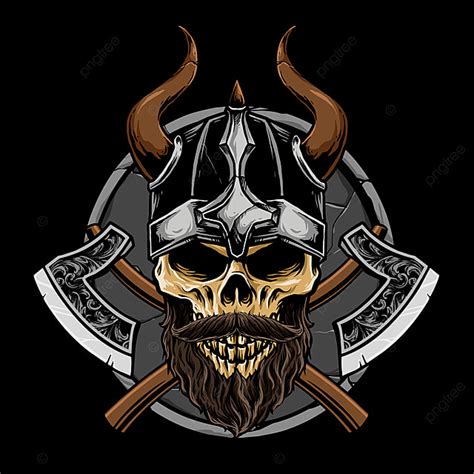 Viking Weapons Vector Hd Images Viking Skull With Weapon Vector