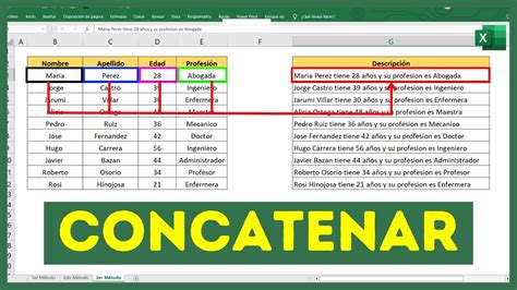 Como Unir Texto De Varias Celdas En Una Sola Con Concatenar En Excel