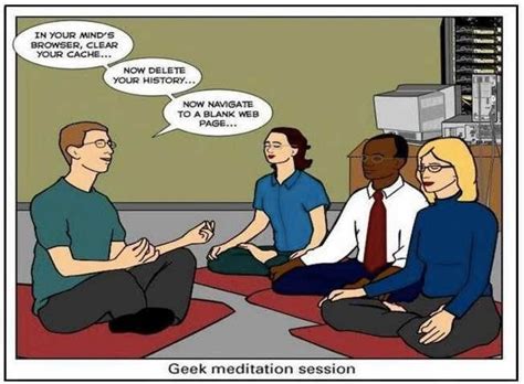 Geek Meditation Yoga Funny Geek Humor Tech Humor