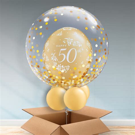 Personalised Anniversary Balloons 50th Confetti Party Save Smile