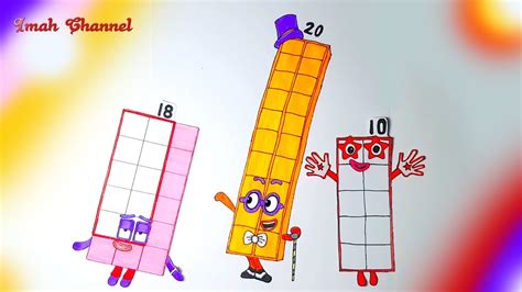 Numberblocks 20 Coloring Pages F5noworld