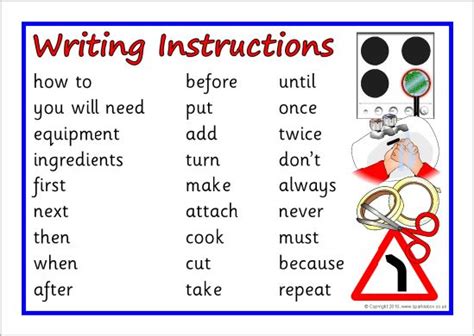 Instructions Word Mat Sb3600 Sparklebox Writing Instruction