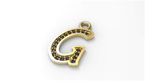 3d Print Model Alphabets Big G Letter Pendants Cgtrader