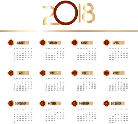 Download Transparent 2018 Calendar Transparent Clip Art Png Image