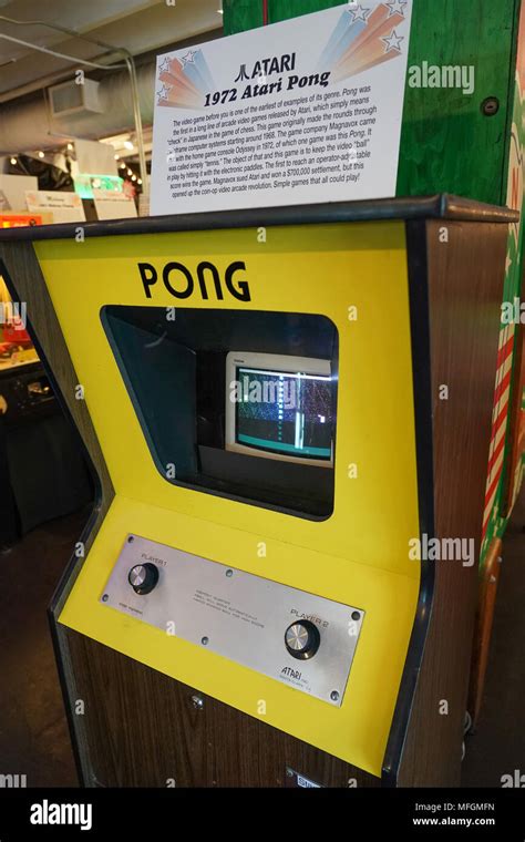 A 70s Pong Electronic Game In An Amusement Arcade In Asbury Park New