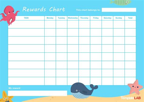 Pdf worksheets with pictures to teach vocabulary and grammar, board games, word search puzzle, word matching. 44 Printable Reward Charts For Kids (Pdf, Excel & Word) for Reward Chart Template Word in 2020 ...