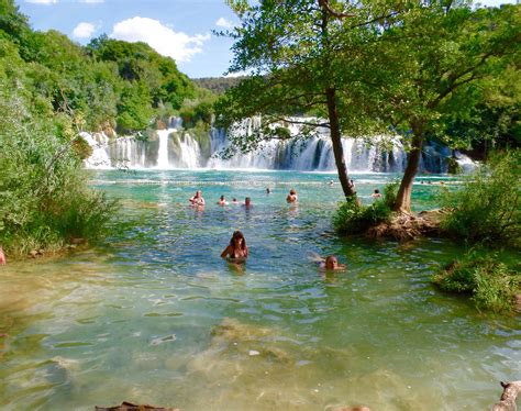 Swimming At Krka Falls In Croatia Such A Beautiful Place Amazing