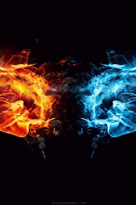 Free Download Cool Ice And Fire Backgrounds Art Fire Vs Ice Wallpaper