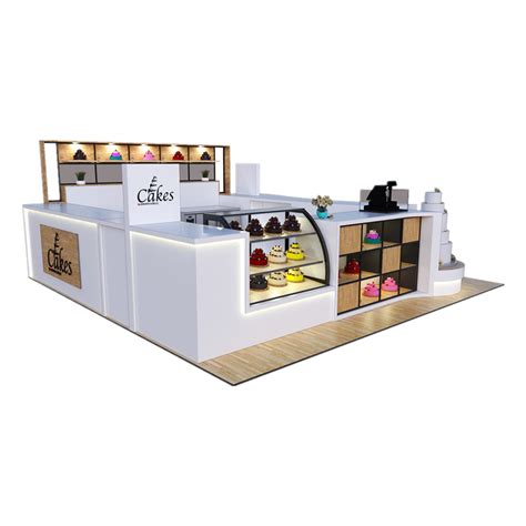 10ft By 10ft Sweet Cake Display Booth Bakery Display Kiosk Used In Mall