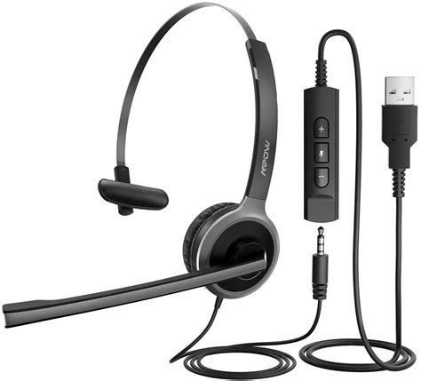 Mpow Usb Headset Stereo Computer Headset With Noise Cancelling Mic And